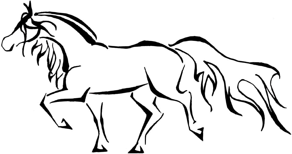 Animals For > Horse Outline Drawing | outlines | Pinterest