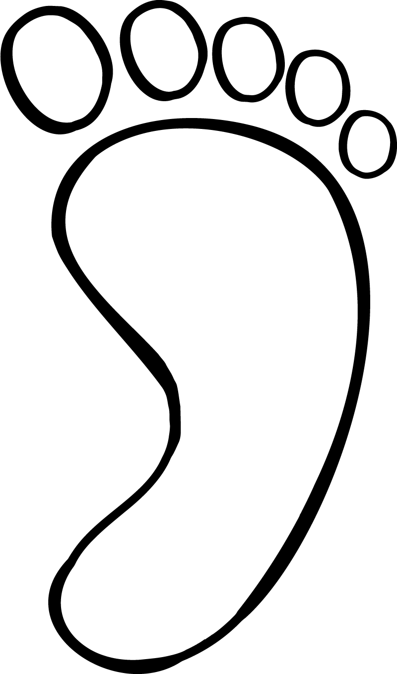 outline of human foot Colouring Pages