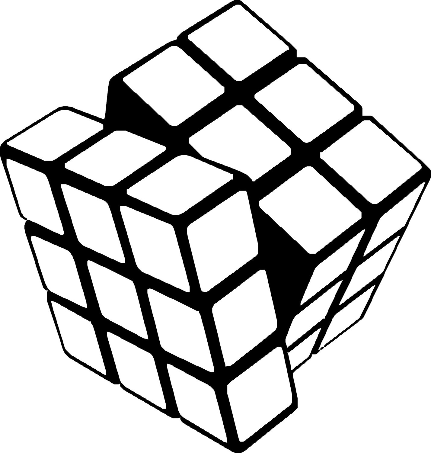 Cube Black Clipart