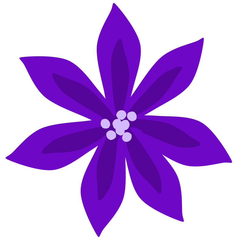Purple flower clip art