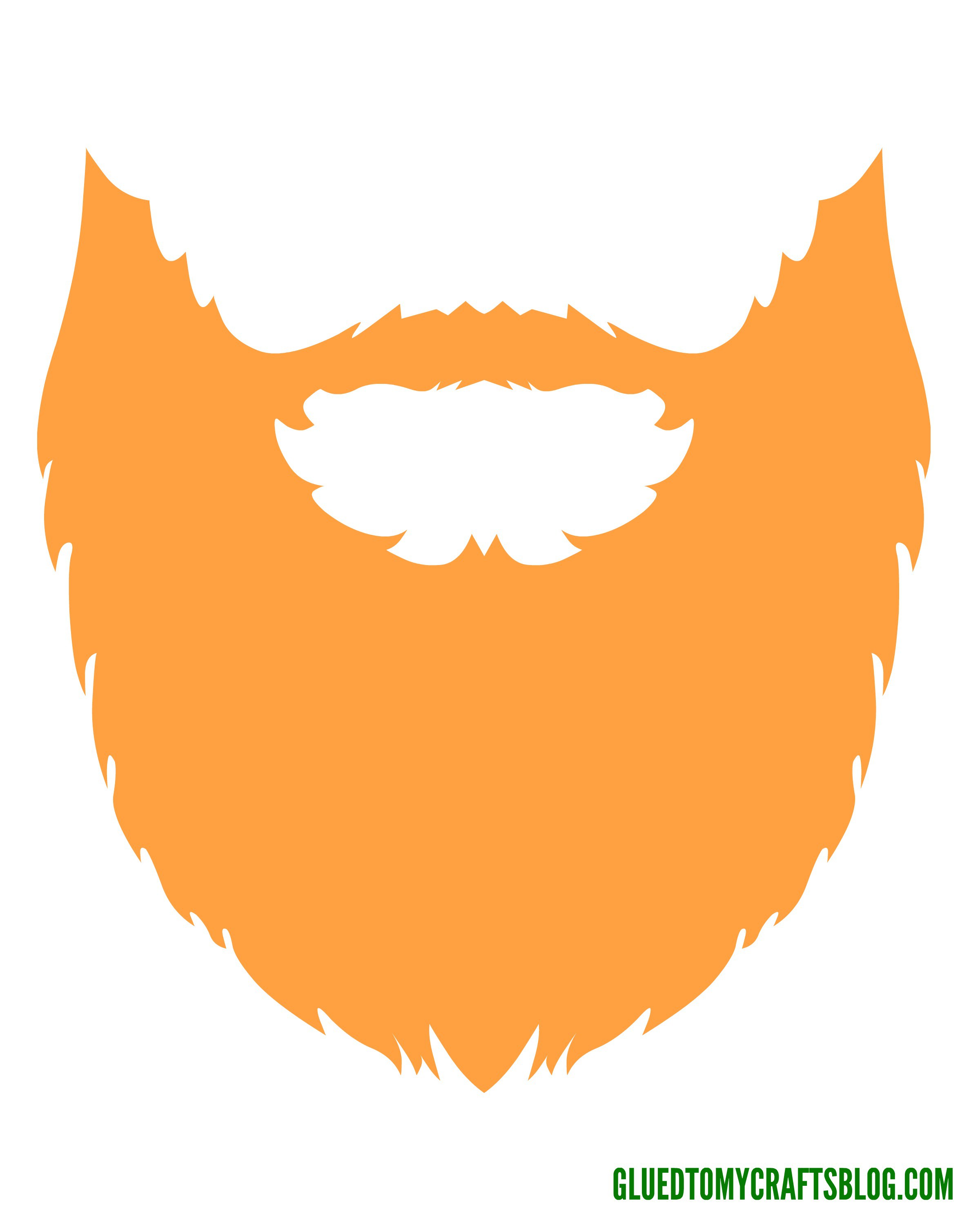 Puffy Paint Leprechaun Beard - Kid Craft w/free printable template ...