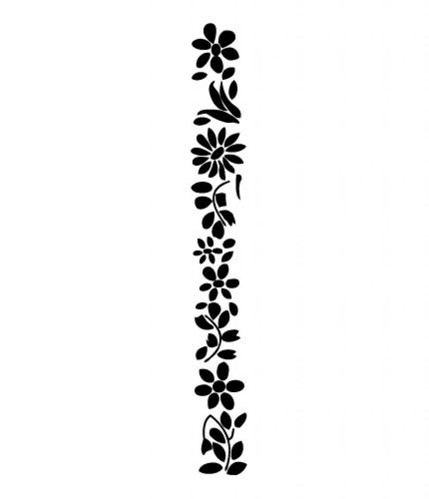 flower border clip art black and white clipart best