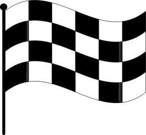 Waving checkered flag clipart