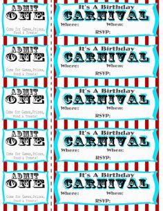 7 Best Images of Circus Carnival Free Printable Tickets - Free ...