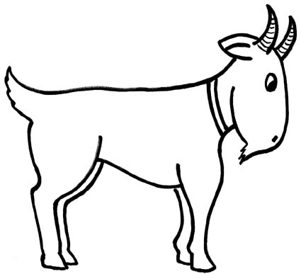 Boer Goat Outline - Free Clipart Images