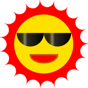 Sun With Sunglasses Clip Art - Free Clipart Images
