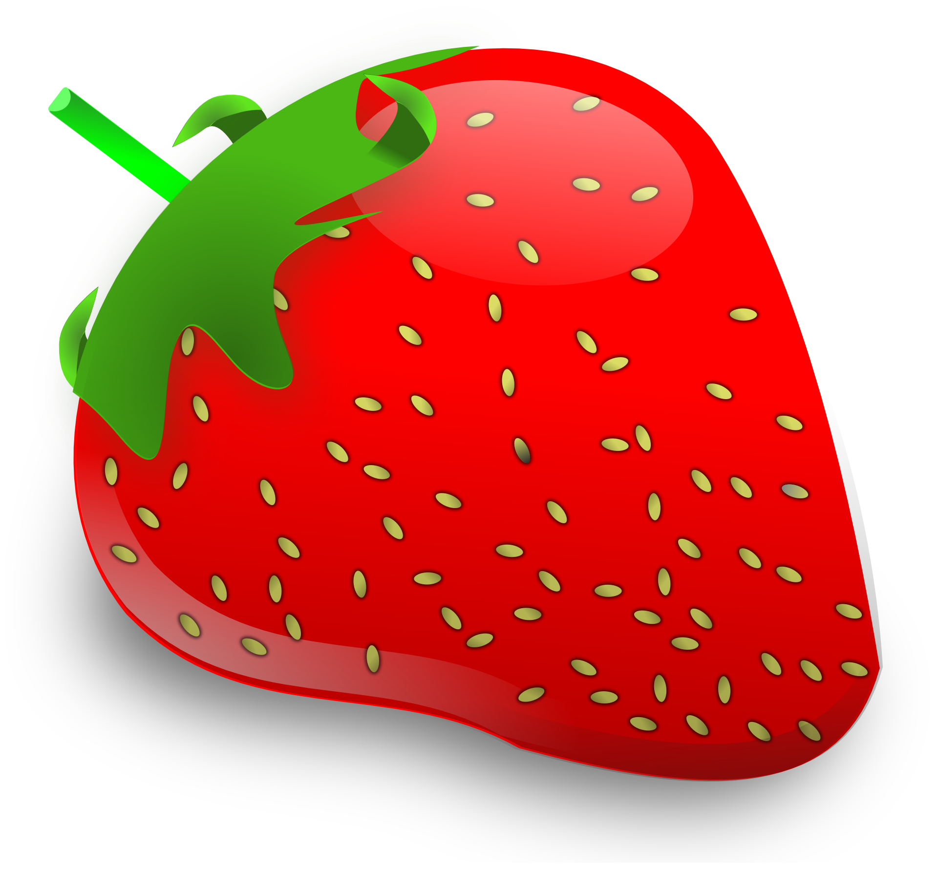 Cartoon Fruit-Red strawberry vectorFree PSD,