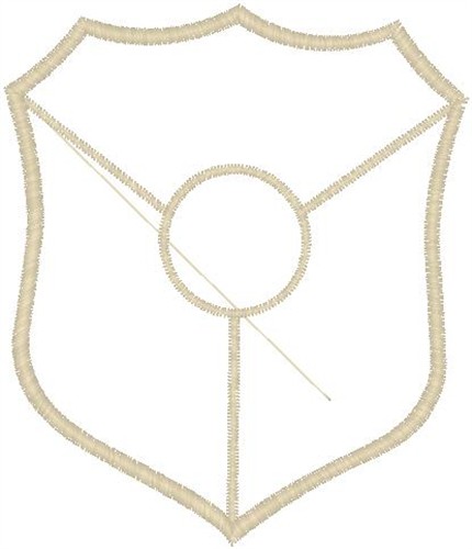 Fantasy Embroidery Design: Shield Outline from Hirsch