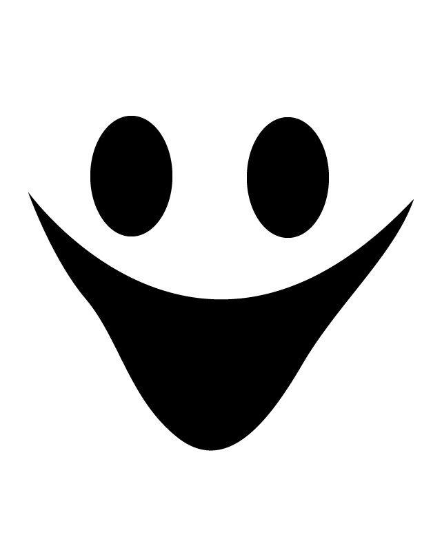 Happy ghost face Free Printable Coloring Pages ClipArt Best
