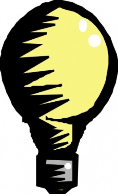 Two colors light bulb clip art | Download free Vector
