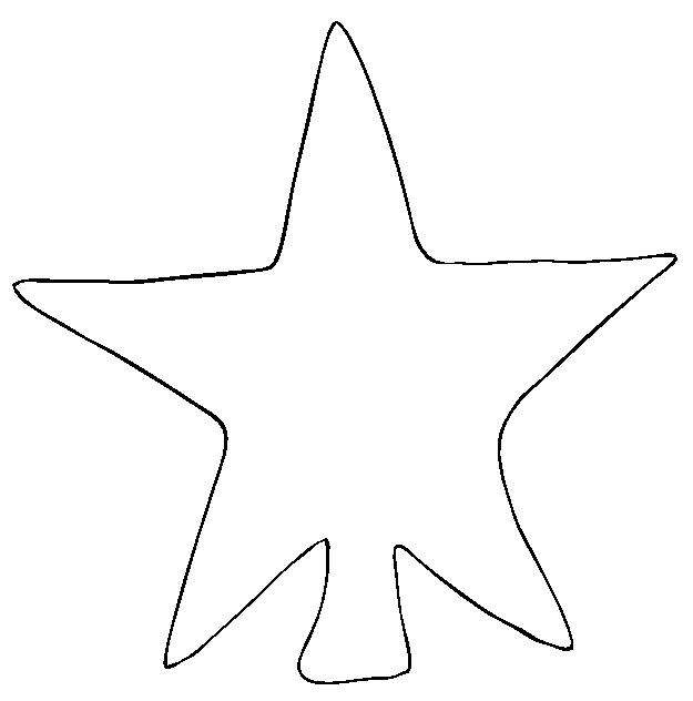 Christmas Theme Glow in the dark Star Template - Glowing Star