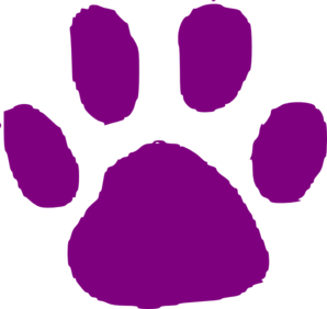 Purple Animal Footprint clip art - vector clip art online, royalty ...