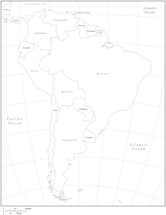 South America Maps in Digital Vector Format - Adobe Illustrator ...