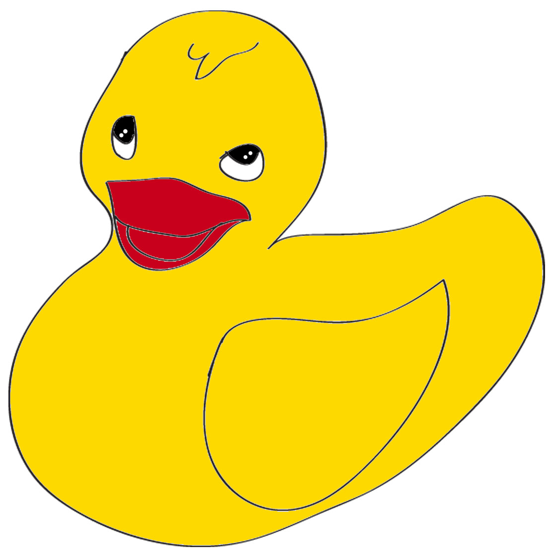 Rubber Ducky Outline
