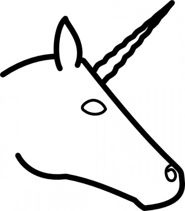 unicorn_head_profile_clip_art_ ...