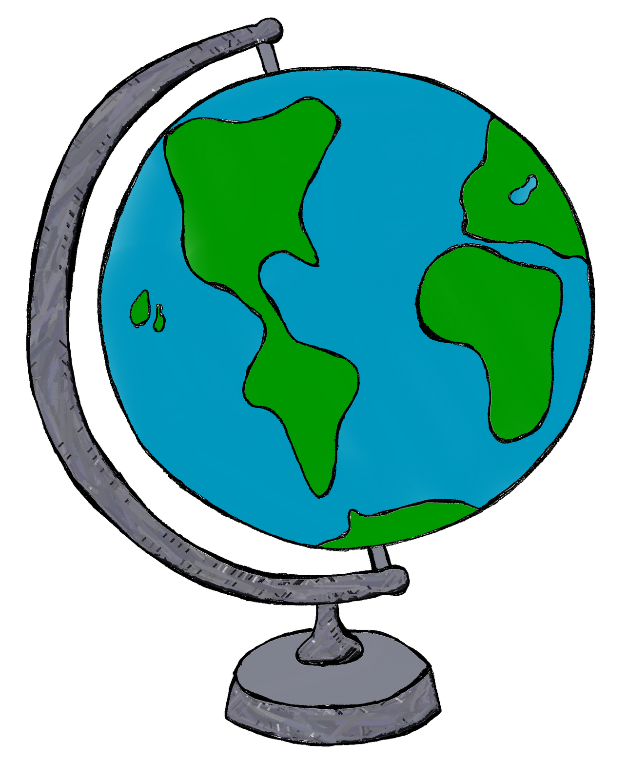 clipart of globe in black and white - photo #41