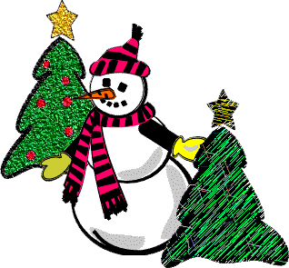 Do It Yourself Christmas With Snowmen, Snow women, Tree Clip Art