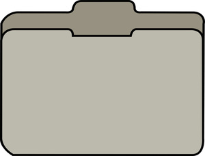 File Folder Clipart Image - Gray File Folder Icon