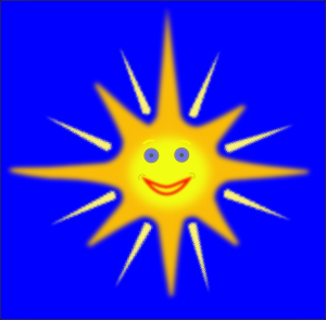 Happy Sun clip art Free Vector