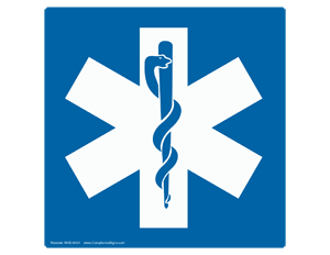 Emergency Response: [Graphic Only] Star Of Life Symbol label #NHE ...