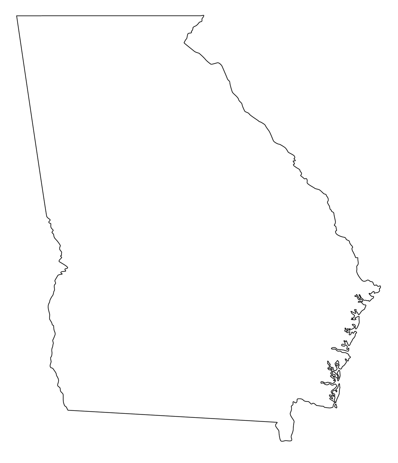 Georgia Outline Map