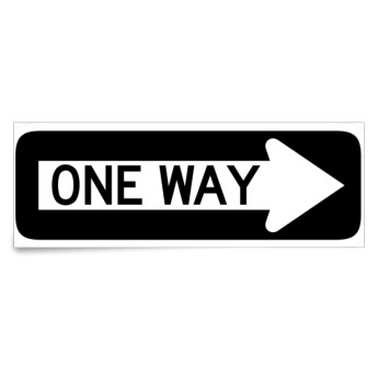 One way sign sticker - Custom Stickers
