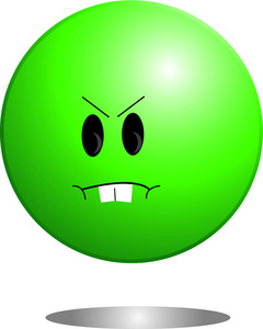 Anger Clipart Image - Icon Character with an Angry Face