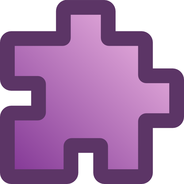 Icon Puzzle Purple clip art Free Vector