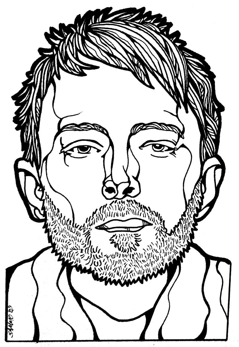 Thom Yorke Line Art | Flickr - Photo Sharing!