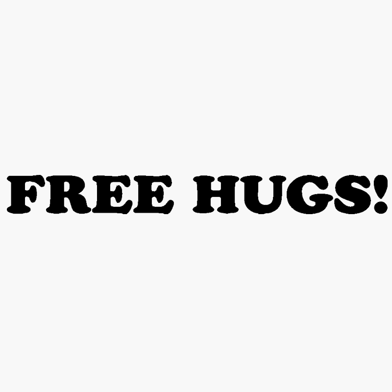 Free Hugs Logo Graphic T Shirt - Super Graphic Tees