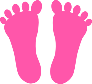Pink Baby Footprint Clipart - ClipArt Best