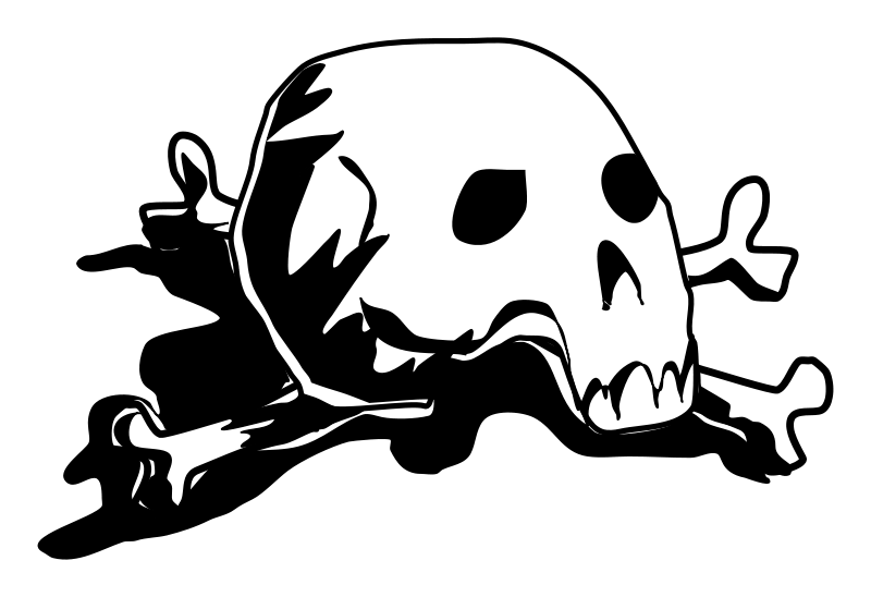 Clipart - Skull and crossbones