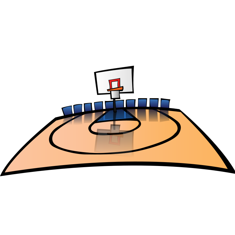 Half Basketball Court - ClipArt Best