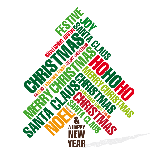 Graphic Design Merry Christmas And A Happy New Year Coastline