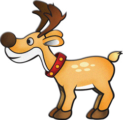 Reindeer and Rudolf Modern Clipart - ChristmasGifts.