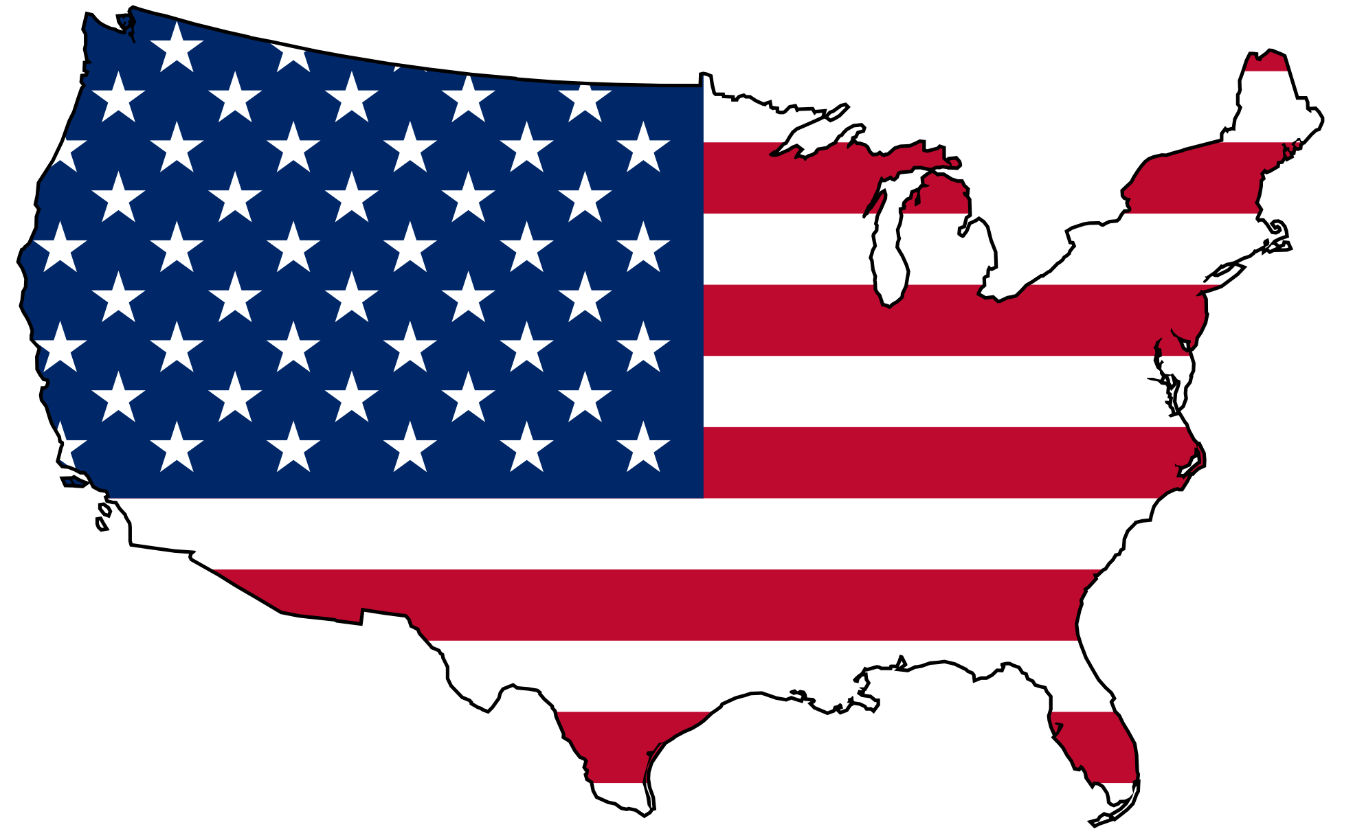 Clip Art: usa flag map flag fav SVG