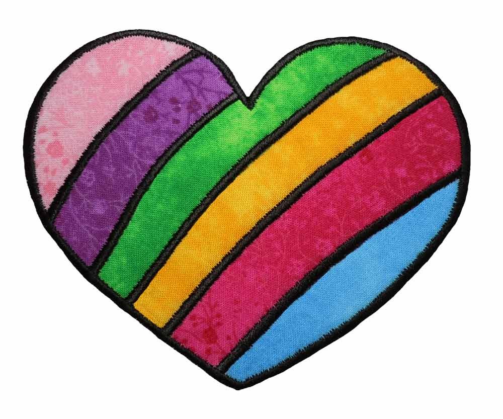 free rainbow heart clip art - photo #36
