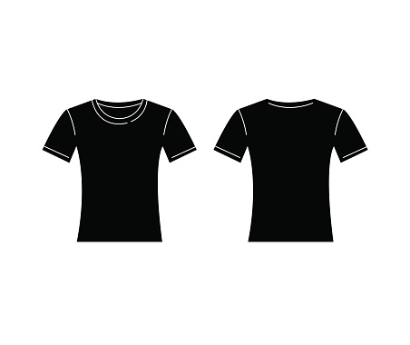 Silhouette Of A T Shirt Outline Clip Art, Vector Images ...