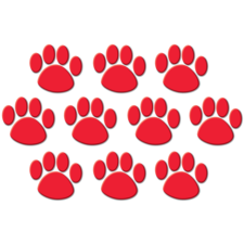 Red/White Paw Prints Straight Border Trim - TCR4797 Â« Products ...