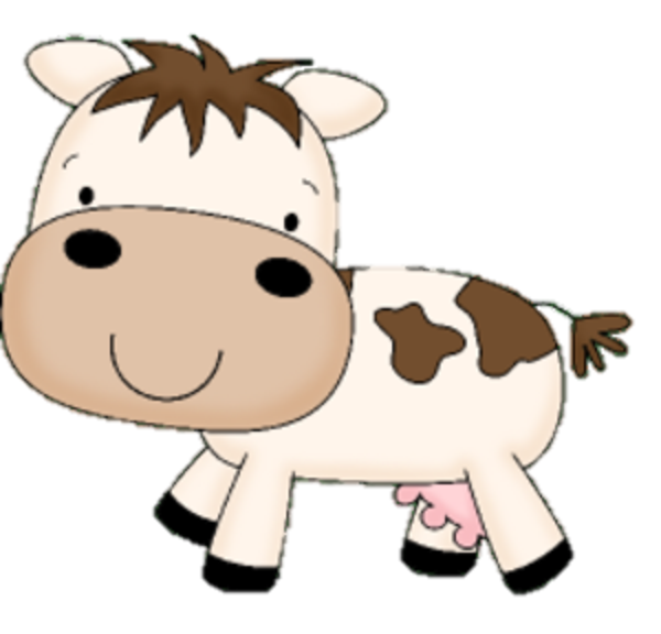 Cute baby cow clipart