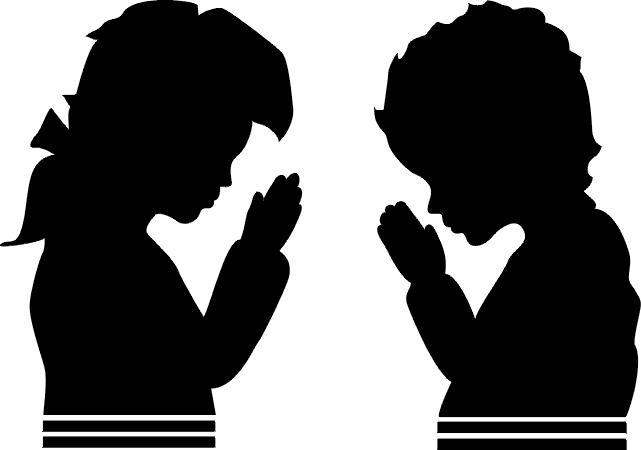 28+ Child Praying Silhouette Clipart