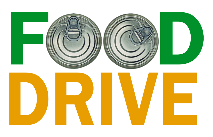 Canned food drive clipart