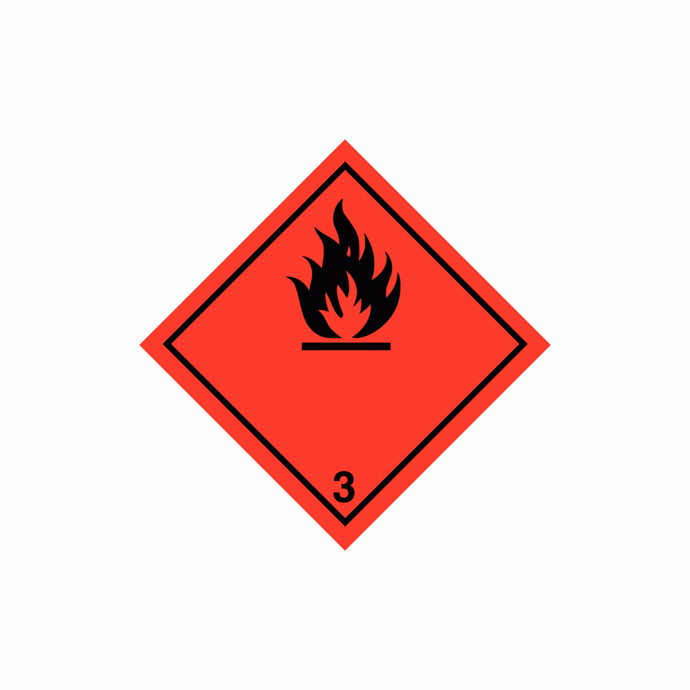 Signs & Labels 300mm Class 3 Diamond Flammable Liquid (Symbol Only ...