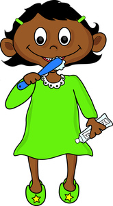 Girl Brush Teeth Clipart - Free Clipart Images