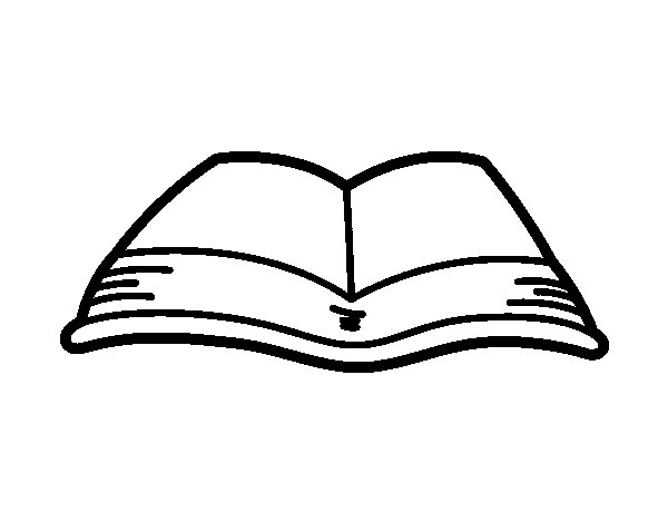 An open book coloring page - Coloringcrew.com