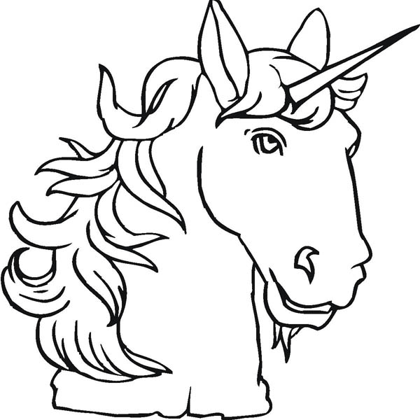 Unicorn Head Coloring Pages - ClipArt Best