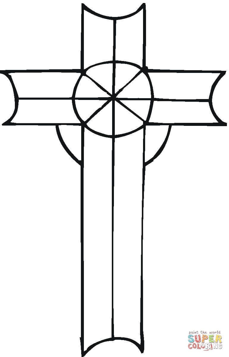 Celtic Designed Cross coloring page | Free Printable Coloring Pages