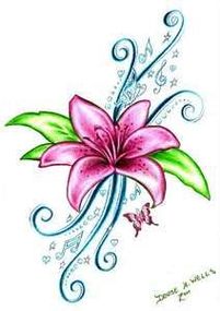 Larkspur Tattoo Designs Clipart - Free to use Clip Art Resource