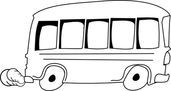 Bus Cartoon Coloring Clipart - Free to use Clip Art Resource