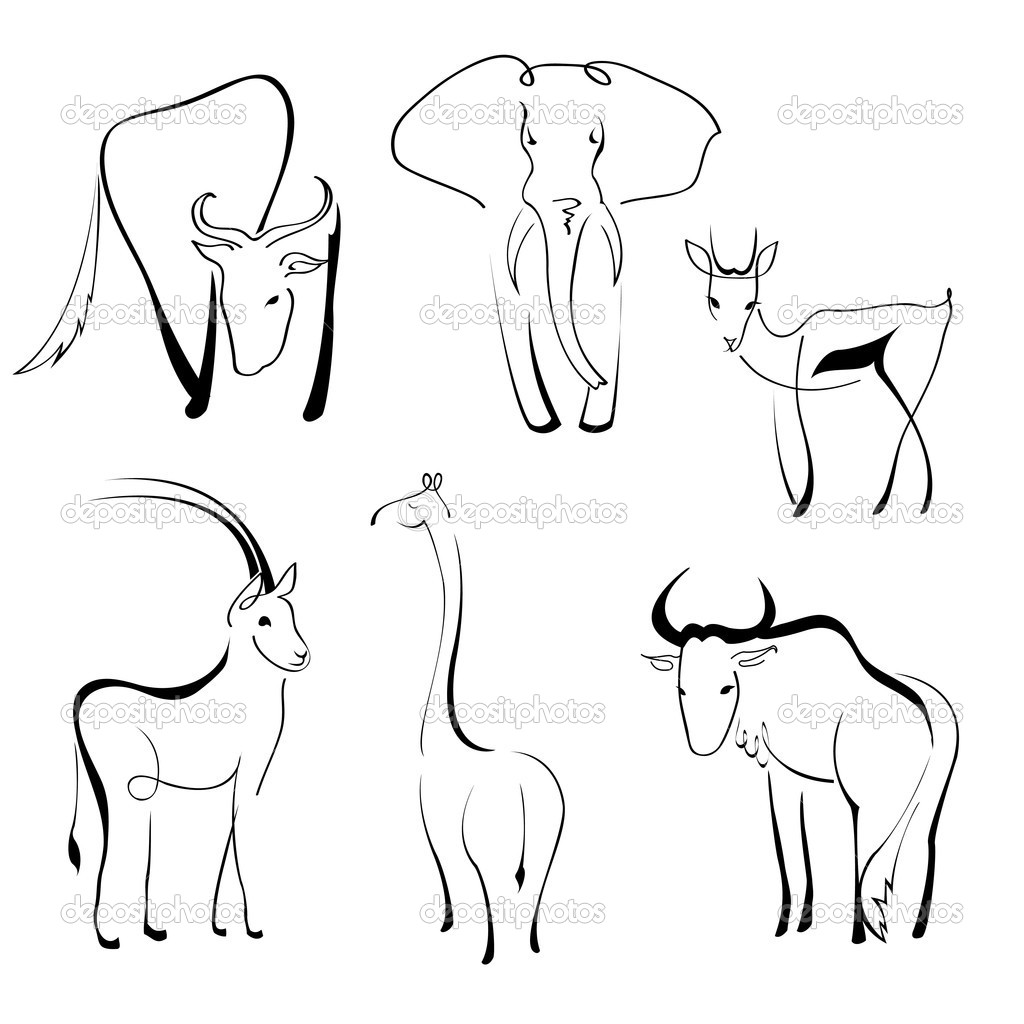 Simple Line Drawings Of Animals ClipArt Best